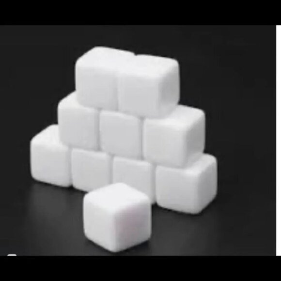 Set of 10 blank 16MM white acrylic cube teaching pros 6‎ sided game cubes - Picture 1 of 4